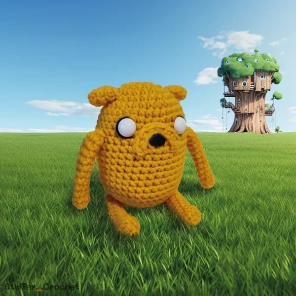 adventure dog crochet doll