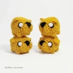 adventure dog crochet keychain