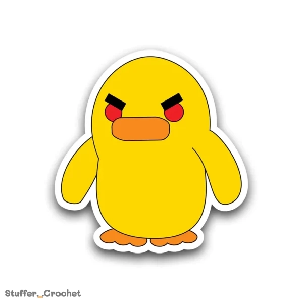 Angry Giga Duck Sticker