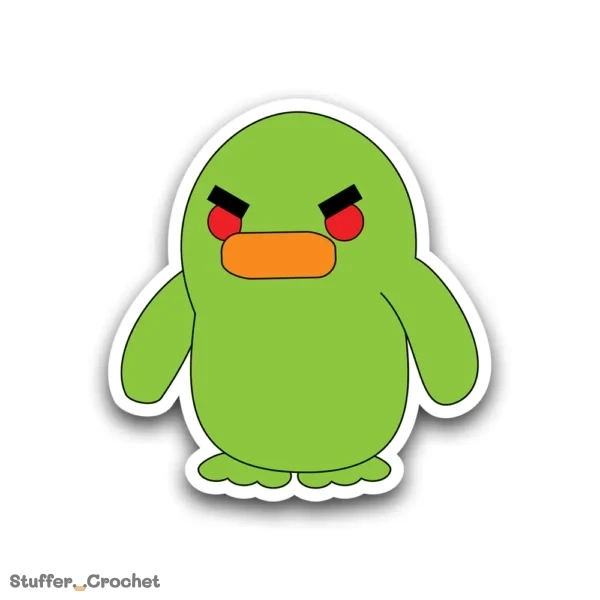 Angry Green Giga Sticker
