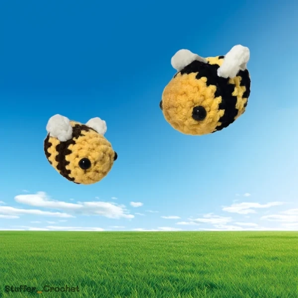 bee crochet keychain