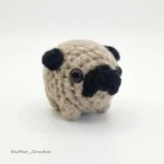 black Pug Crochet Keychain8