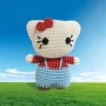 blue Kitty Crochet Doll