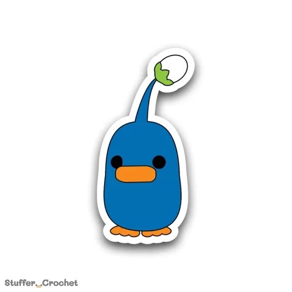 Blue Leaf Tiny Plant Sticker