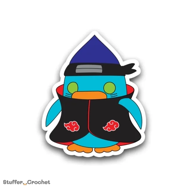 Blue Shark Ninja Kapi Duck Sticker