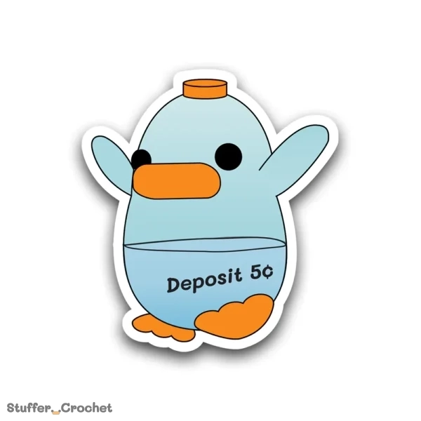 Bottle Piki Duck Sticker