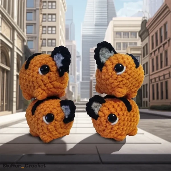 Chainsaw Devil Crochet Keychain