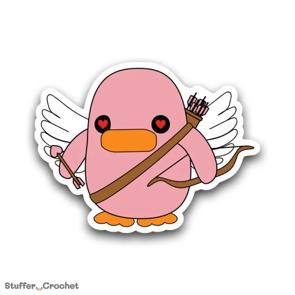 Cupid Kapi Duck Sticker