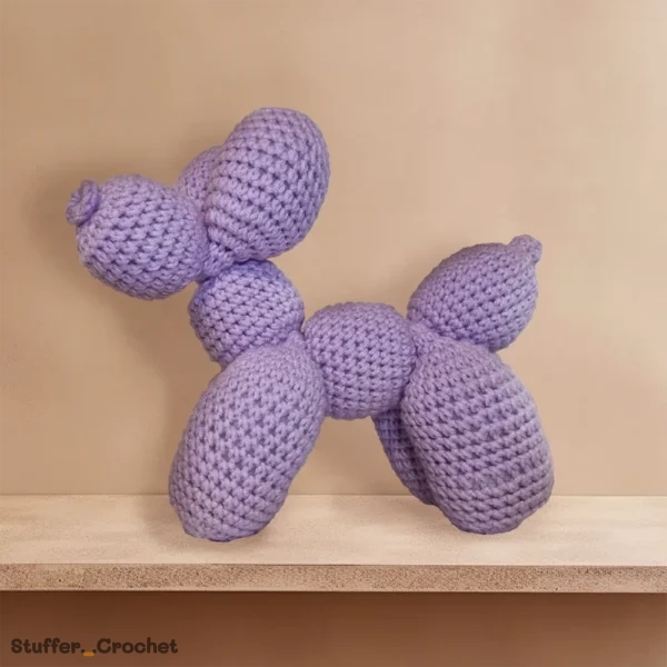 dog baloon crochet doll