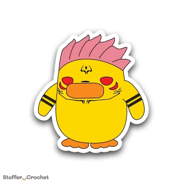 finger king cursed duck sticker