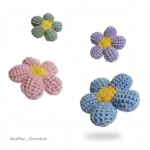 flower crochet keychain