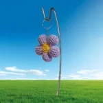 flower crochet keychain