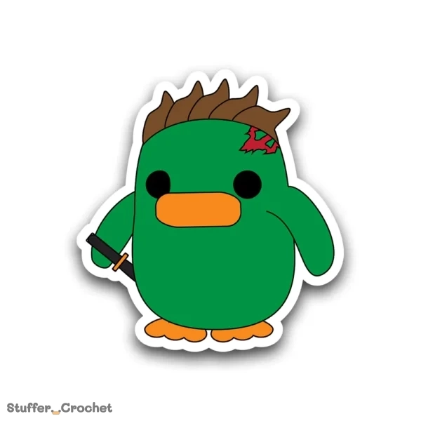 Green Marked Kapi Duck Sticker
