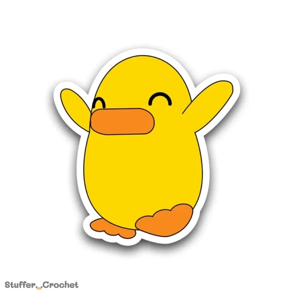 Happy Piki Duck Sticker