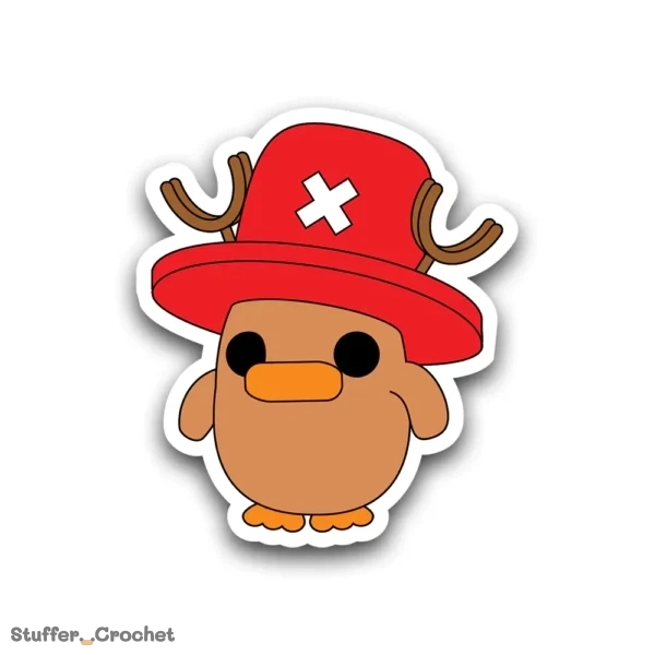 Hat Doctor Piyo Duck Sticker