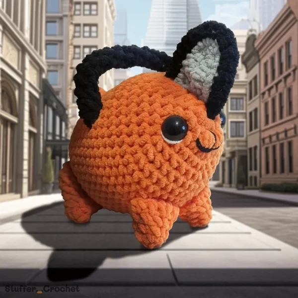 large chainsaw devil crochet doll