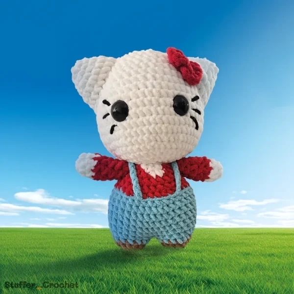 large kitty crochet doll