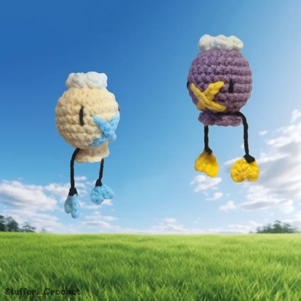 Monster balloon Crochet Keychain