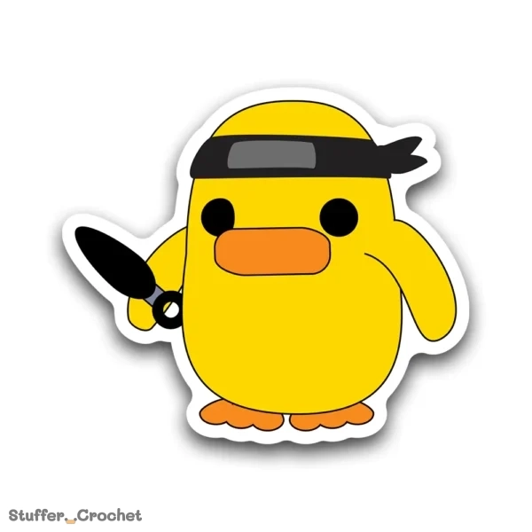 ninja kunai kapi duck sticker