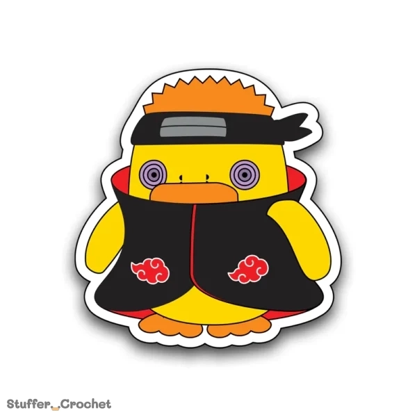 Orange Spike Ninja Kapi Duck Sticker