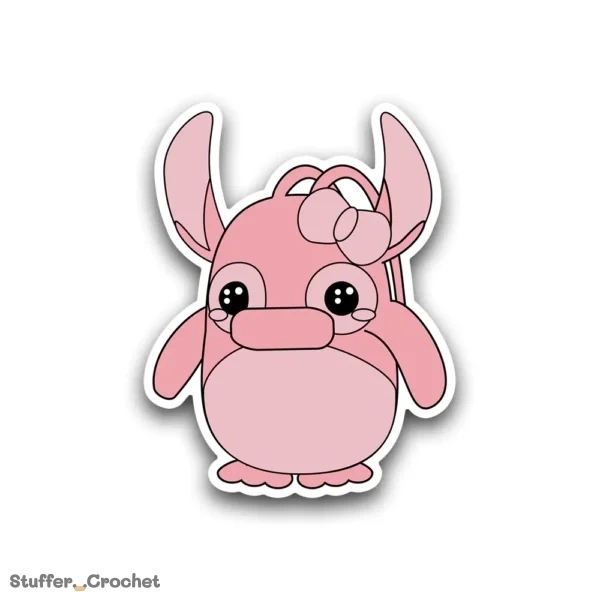 Pink Alien Riri Duck Sticker