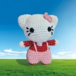pink kitty crochet doll