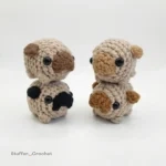 pug crochet keychain