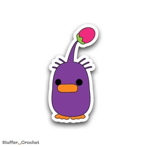 purple leaf tiny plant sticker