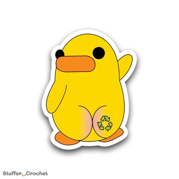recycle piki duck sticker