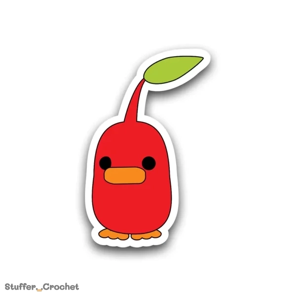 Red Leaf Tiny Plant Sticker