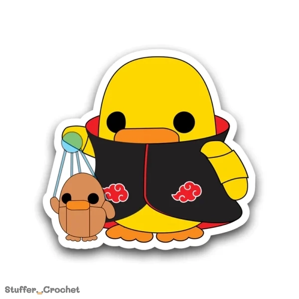 Red Puppet Ninja Kapi Duck Sticker