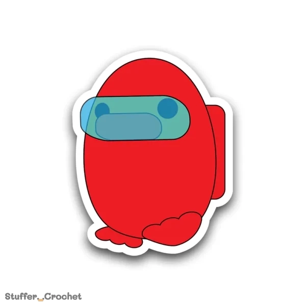 red sus piki sticker