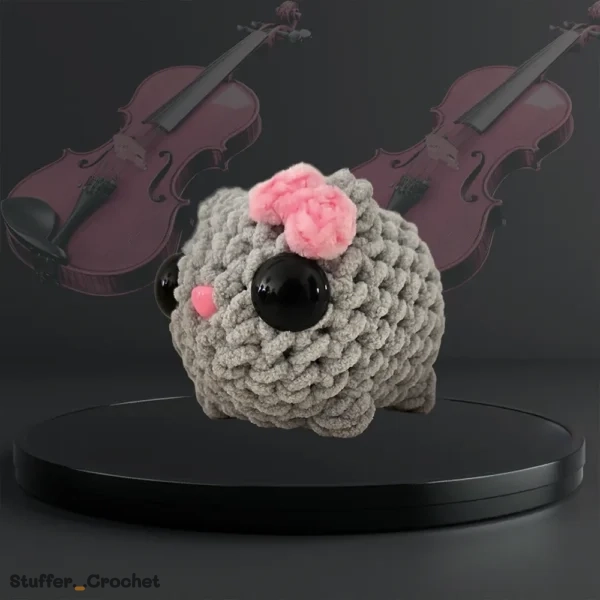 Sad hamster Crochet Doll
