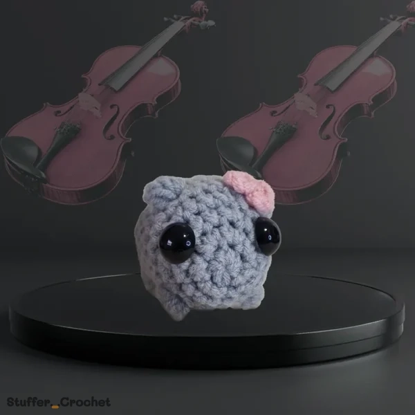 Sad Hamster Crochet Keychain