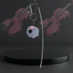 sad hamster crochet keychain