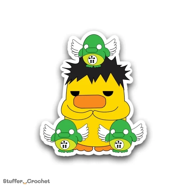shadow frog duck sticker