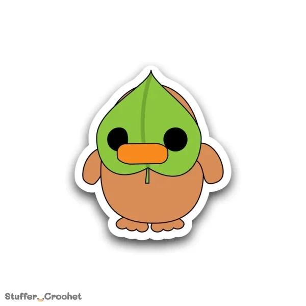 Small Leaf Mask Piyo Sticker