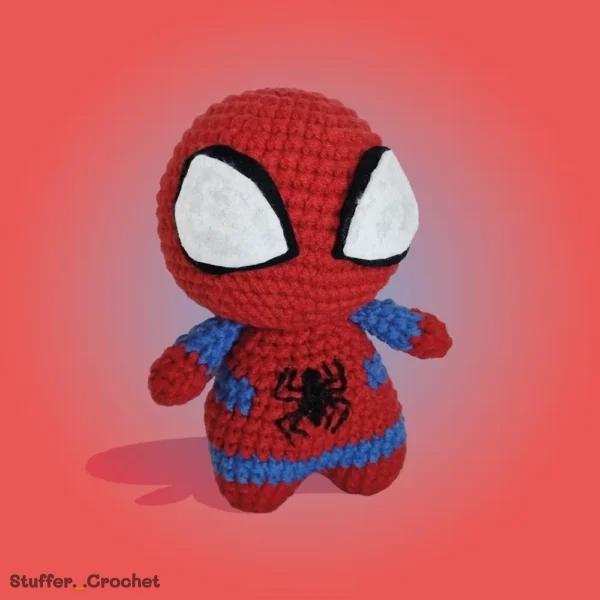 crochet red spider hero dall
