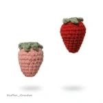 strawberry crochet keychain