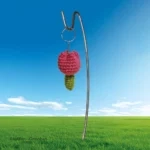 crochet tolip flower keychain