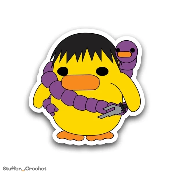 worm mercenary duck sticker