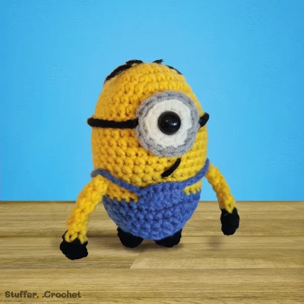 yellow helper m crochet doll