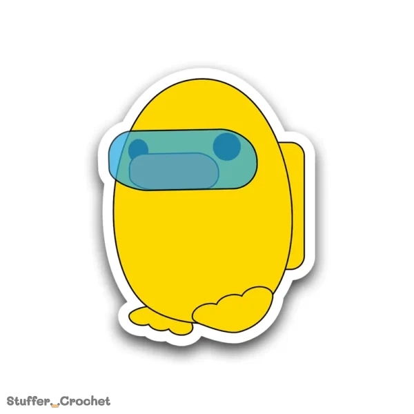 Yellow Sus Piki Sticker