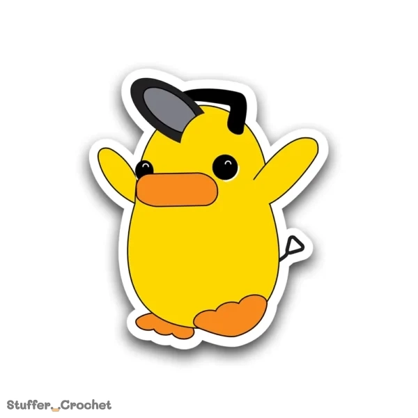 chainsaw piki duck sticker