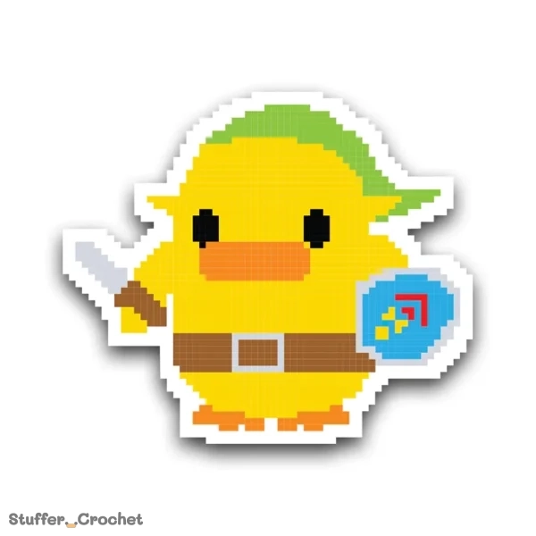 Pixelated Legend Hero Sticker