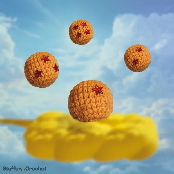 star ball crochet keychain3